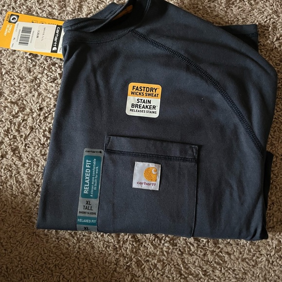 Carhartt Men's Navy Blue T-Shirt - Picture 2 of 3